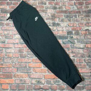 Nike Womens Jogger Pants Size L Black Fleece Pull On Drawstring Activewear